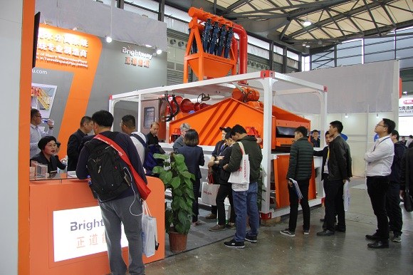 Brighway team and BWSP120 Slurry Separation System show in  2018 Bauma China
