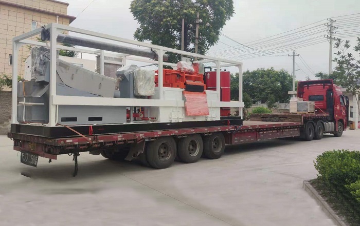 Sludge dewatering system delivered