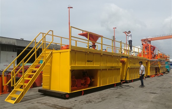 600GPM mud recycling system in Thailand